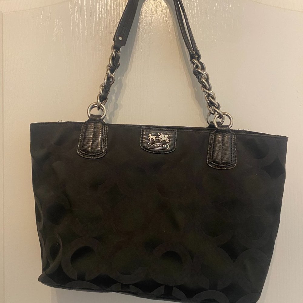 Coach Signature Bag w/ Chain Straps